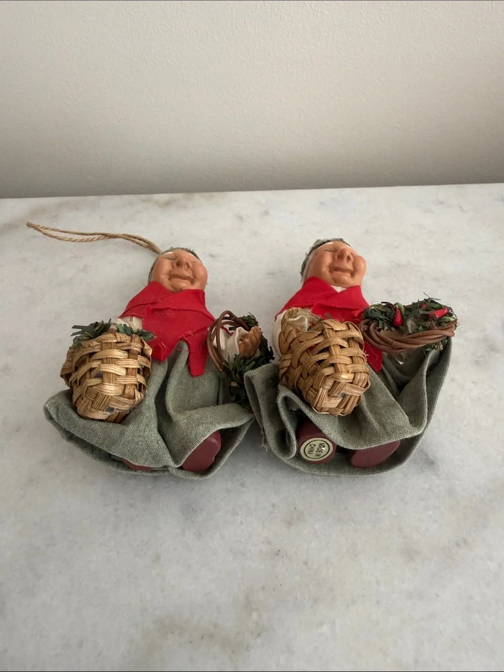 2 Holiday Gnome hanging ornaments